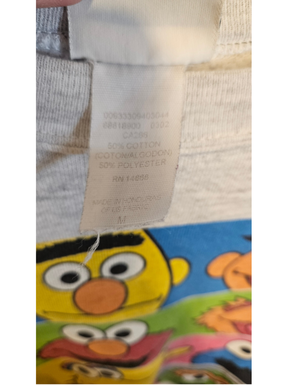 Vintage Y2K Sesame Place Friends Sweatshirt Lee Bert Ernie Elmo Gray - Picture 5 of 8